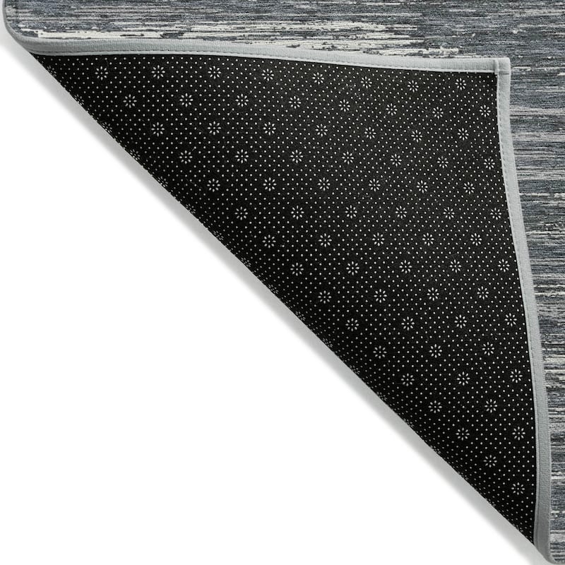 Machine Washable Indoor/ Outdoor Chantille Abstract Stripe Rug