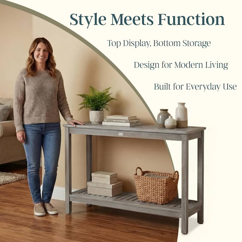 DTY Outdoor Living Longs Peak Eucalyptus Console Table