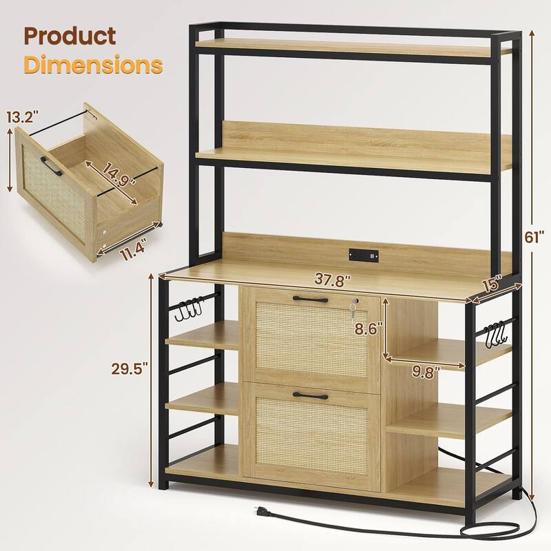 6 Layer File Cabinet Lock Vertical Filing Cabinet Charging Station