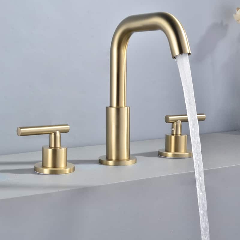 CASAINC 8 in. Widespread 2-Handle Bathroom Faucet with Valve