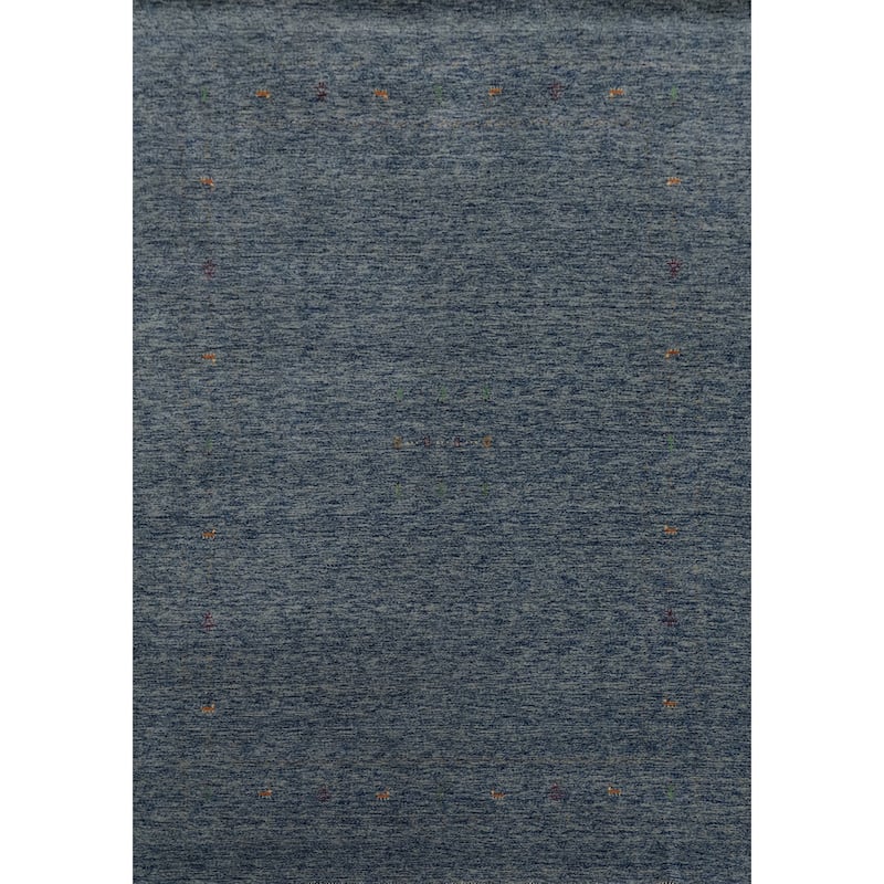 Hand Knotted Oriental 100% Wool Carpet Tribal Animal Pictorial Navy Blue & Blues Gabbeh Area Rug - 11' 9'' X 8' 11''
