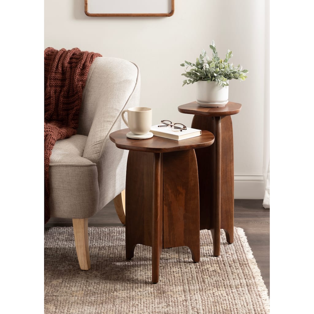 Kate and Laurel Kanna Wood 2pc Table Set - 2 Piece