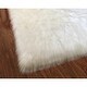 preview thumbnail 17 of 16, Silver Orchid Nansen Luxurious Faux Sheepskin Thick Shag Area Rug 3' x 5' - Ivory