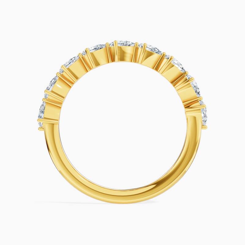 Auriya 14k Gold Pear East-West Lab Grown Diamond Half Eternity Band 0.90 - 3.00 ct. tw. (F-G, VS)