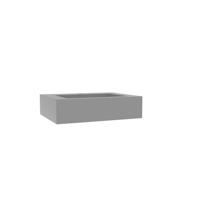 Pyramid Solid Surface Wall-Mounted Bathroom Sink
