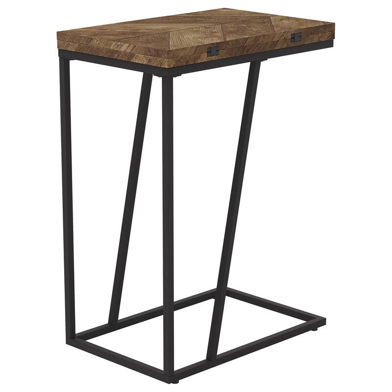 Carly Expandable Engineered Wood C-Shaped Side Table
