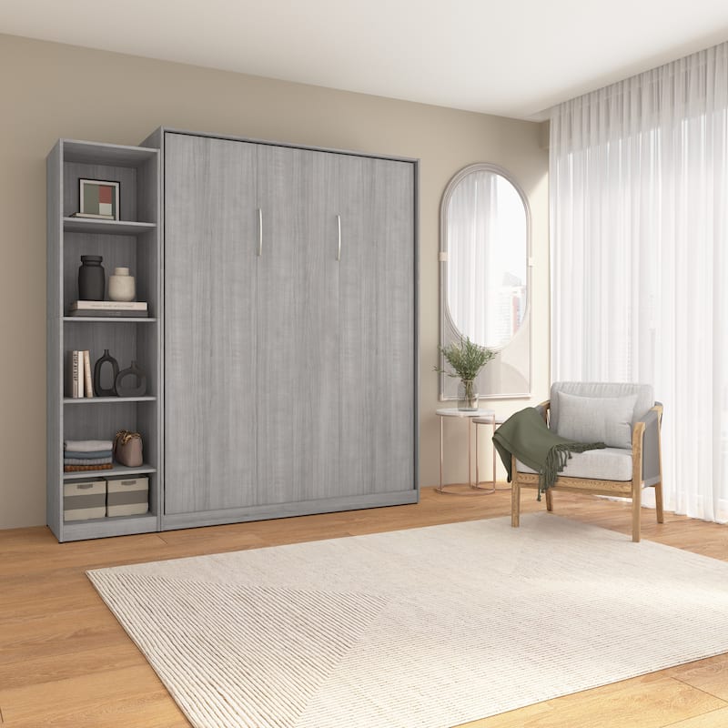 Claremont Queen Murphy Bed with Closet Organizer (85W) by Bestar