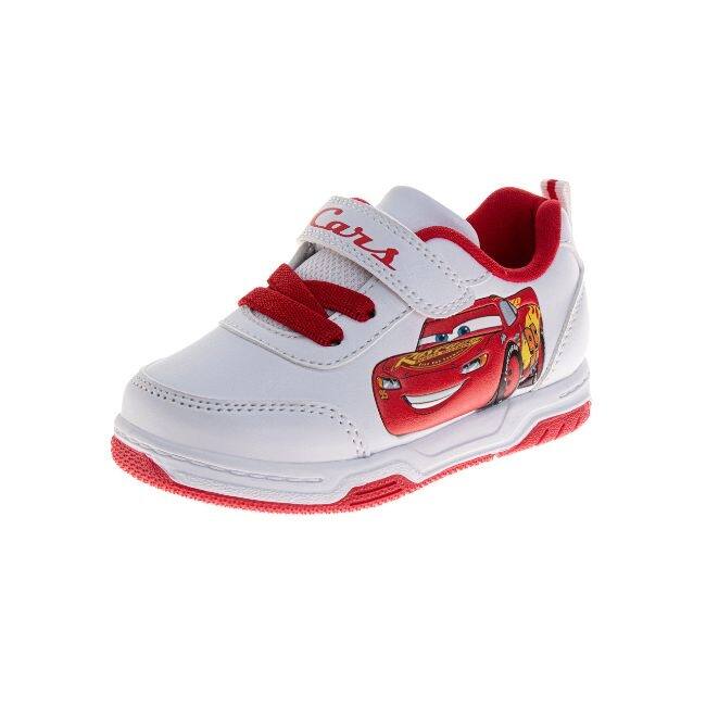 Disney Pixar Cars Boys' Vintage Sneakers (Toddler/Little Kids) - White/Red - 10T