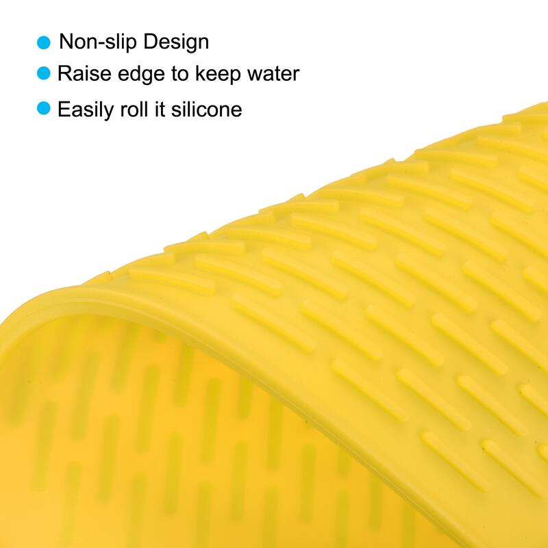 Silicone Dish Drying Mat, 8.5"x6" Under Sink Drain Pad Heat Resistant - 8.5 x 6 x 0.24 inch
