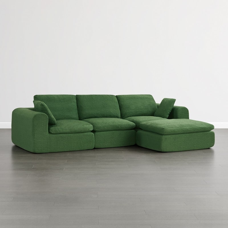 Spruce & Spring Compressed Modular Sectional Boneless Sofa for Living Room