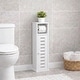preview thumbnail 16 of 41, Toilet Paper Storage Cabinet with Dispenser Toilet Organizer - 7.2'L x 7.2"W x 29.9"H