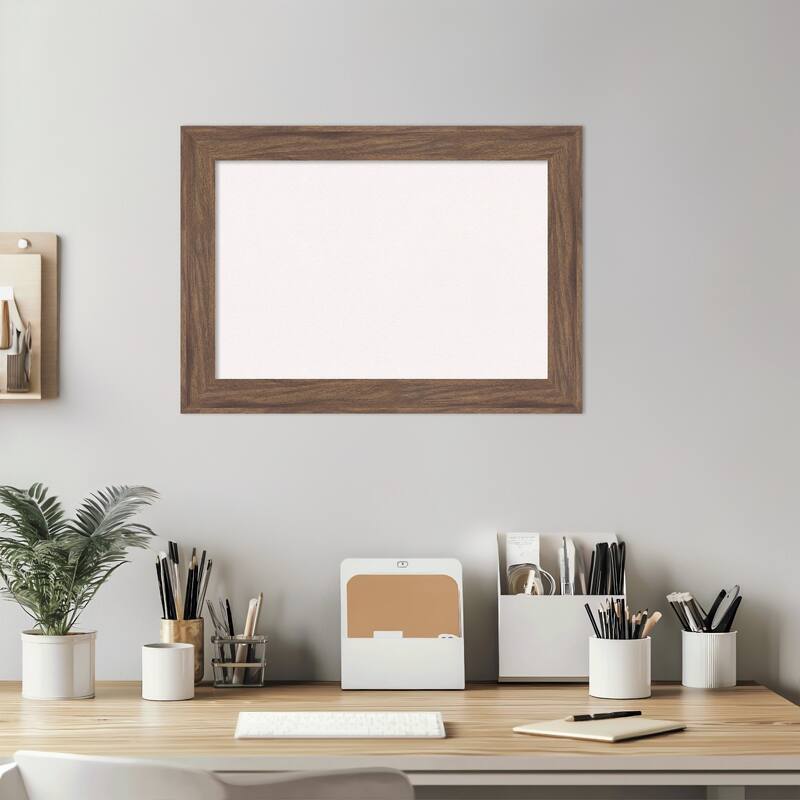 Pia Medium Brown Narrow Framed Cork Board - Bulletin Board, Organization Board, Pin Board