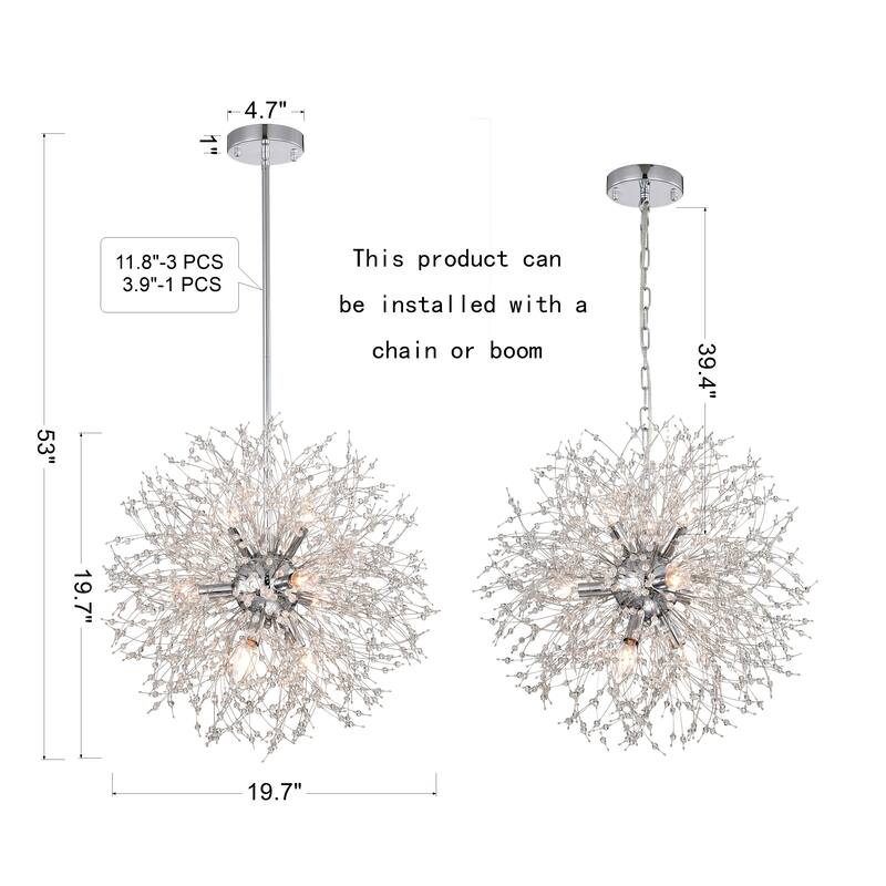 Viera 9Light Sputnik Globe Chandelier Chrome On Sale Bed Bath & Beyond 37851596