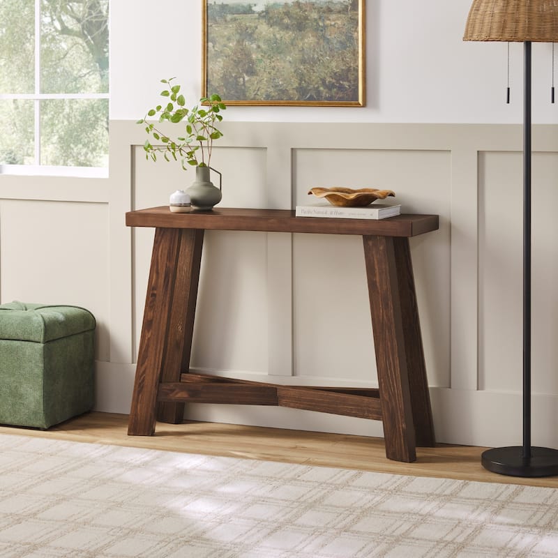 Middlebrook Modern Farmhouse Solid Wood Rectangle Entry Table