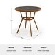 preview thumbnail 18 of 29, Martha Stewart All Weather Woven Bistro Table and Chairs Set with Aluminum Frames - 19"W x 21.75"D x 35"H