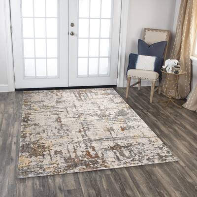 Alora Decor Jade Transitional Ivory/Multi Recycled Polyester Area Rug