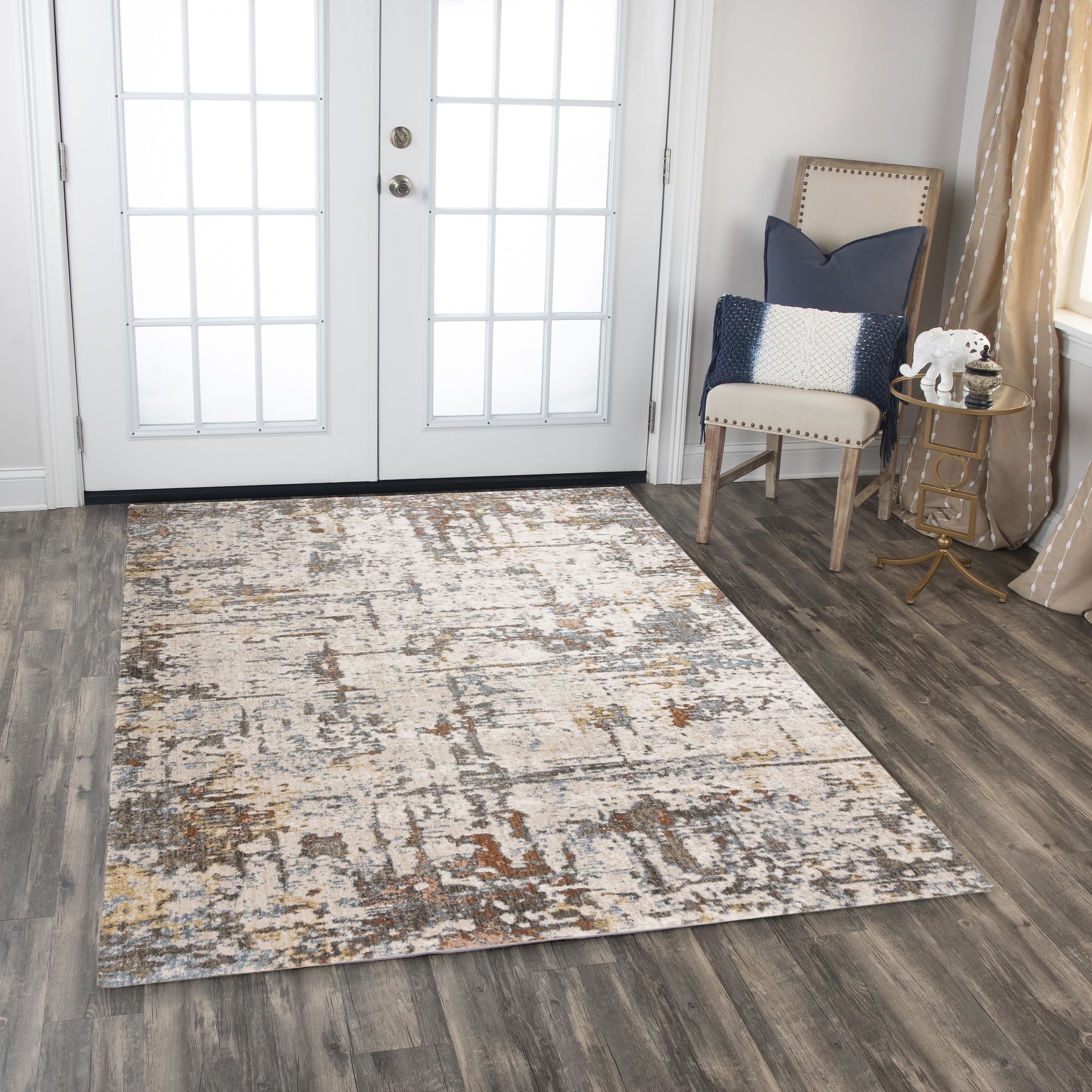 Alora Decor Jade Transitional Ivory/Multi Recycled Polyester Area Rug