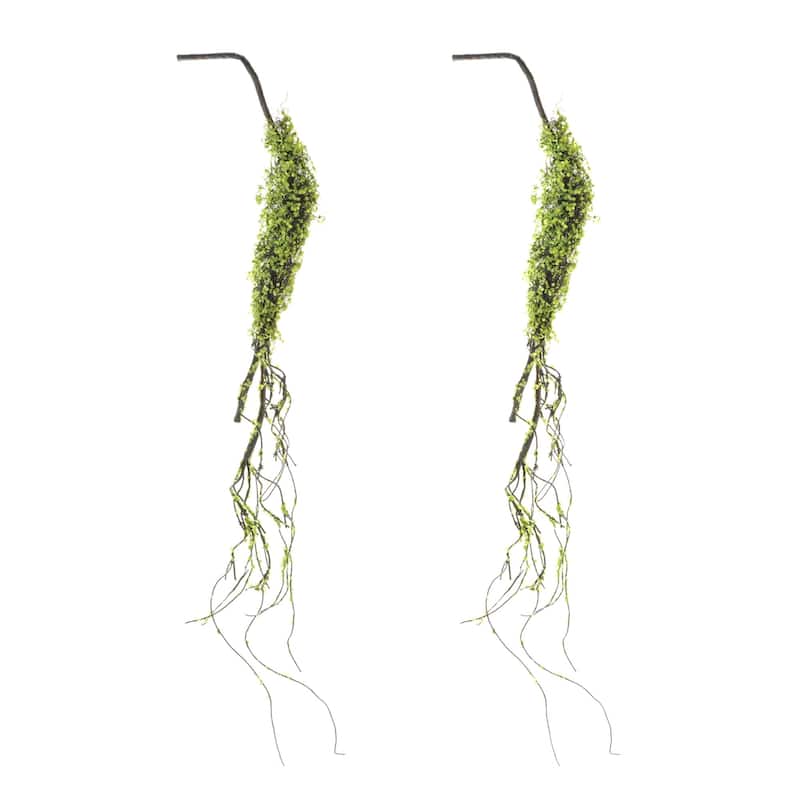 Moss Foliage Artificial Vine Branches - 40" - Set of 2
