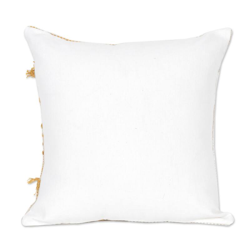 Novica Handmade Delhi Sophistication Honey Cotton Cushion Covers (Pair)
