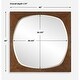 preview thumbnail 5 of 5, Solid Pine Wood Framed Beveled Square Wall Mirror - 40" - Antiqued Walnut Stain Finish