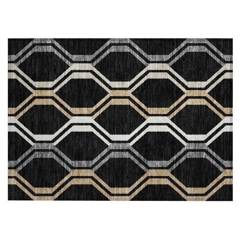 Machine Washable Indoor/ Outdoor Contemporary Dimensions Chantille Rug