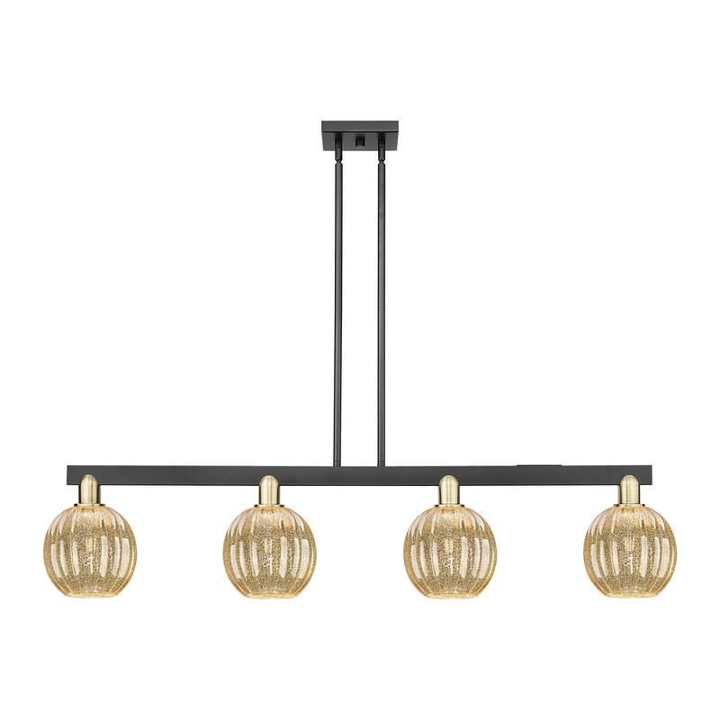 Innovations Lighting Urban Downtown - Preston - 4 Light 48" Globe Shade Stem Hung Island Light