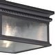 preview thumbnail 3 of 2, Cambridge Bronze Square Outdoor Flush Mount Ceiling Light Clear Glass - 12-in W x 6.5-in H x 12-in D