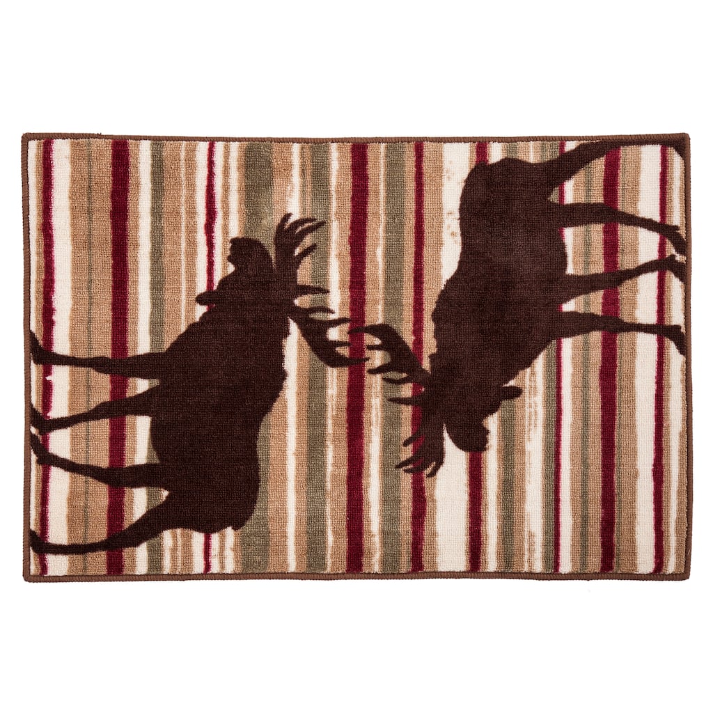HiEnd Accents Moose Stripe Rug, 24x36