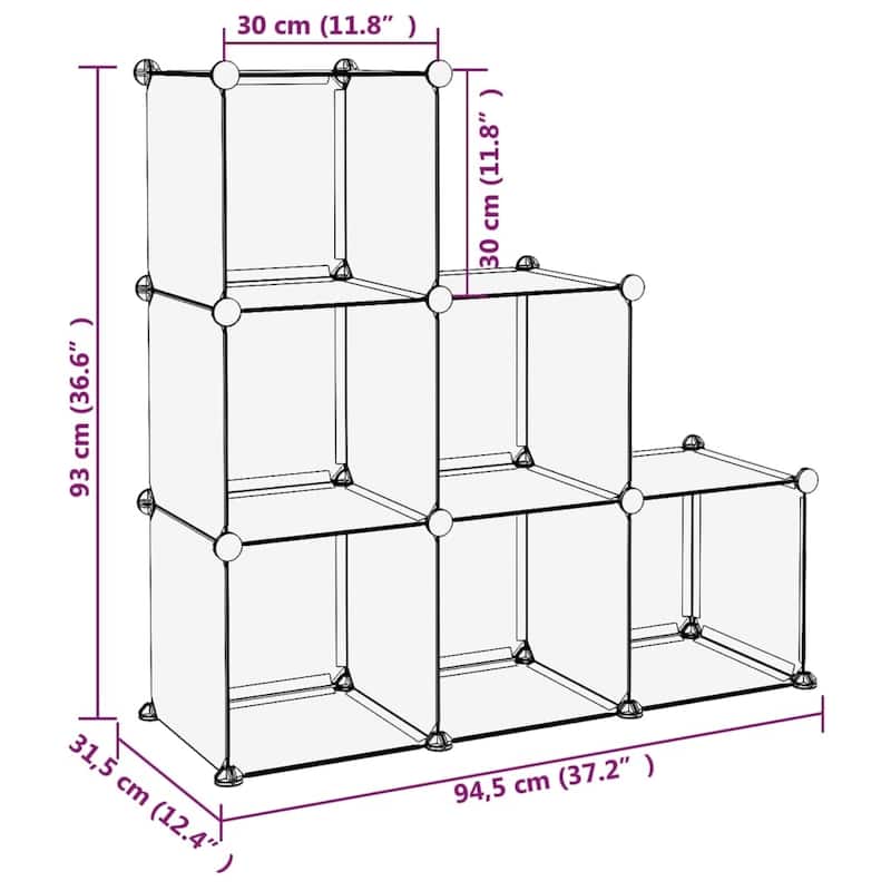 vidaXL Storage Cube Organizer with 6/12/15 Cubes