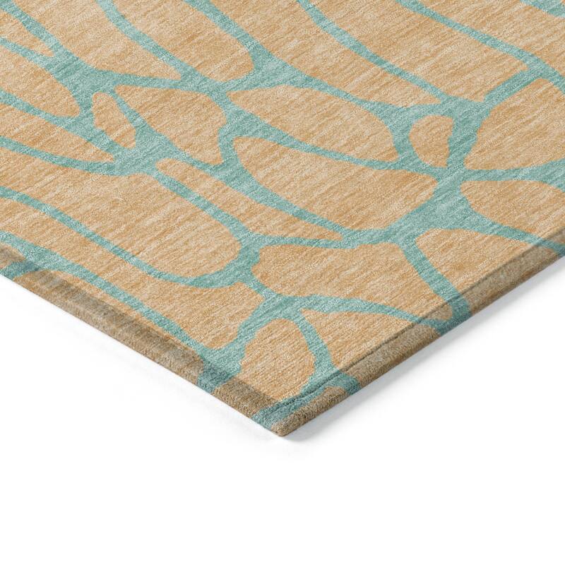 HomeRoots Geometric Transitional Rectangle Outdoor Rug