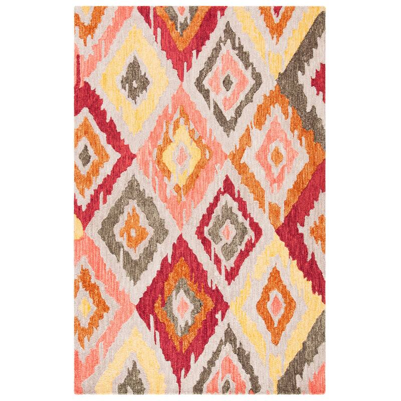 SAFAVIEH Handmade Ikat Florinda Contemporary Ikat Wool Rug