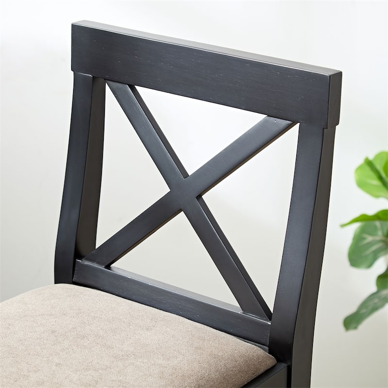 Bar Chair Counter Height Stool with Backrest, Padded Seat & Footrest