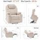 preview thumbnail 39 of 51, MCombo Large Power Lift Recliner Leather Chair with Massage, Heat, Cup Holders,Extended Footrest, Leather 7516