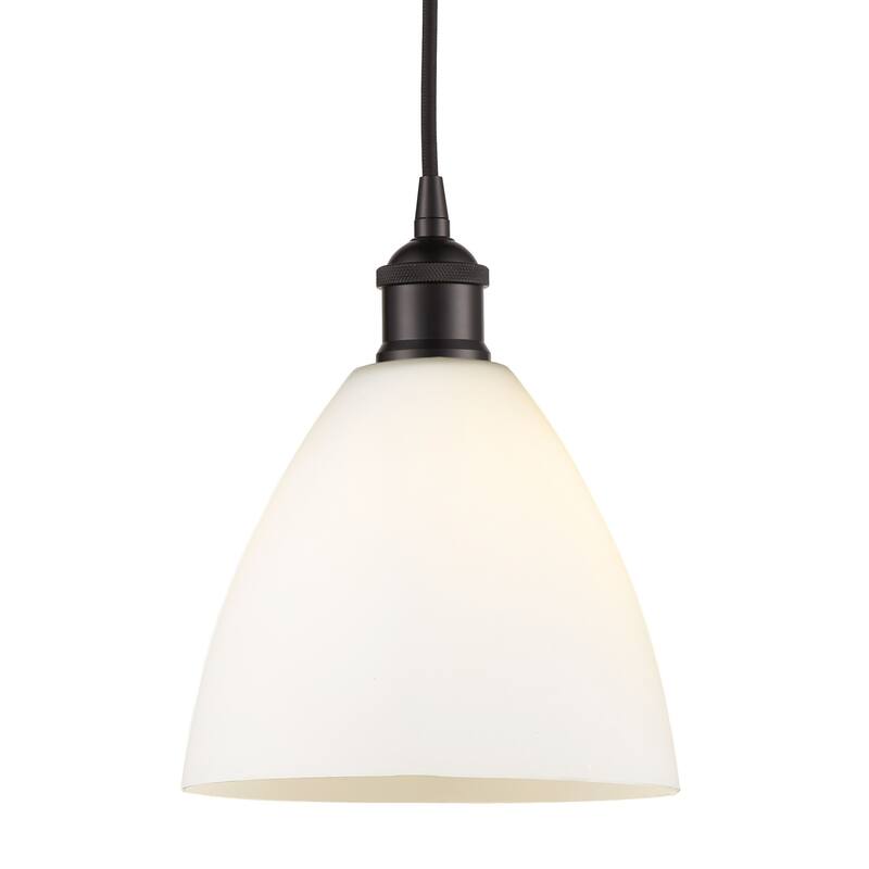 Innovations Lighting 616-1P-10-8 Edison Pendant Edison 8" Wide Mini - Oil Rubbed Bronze / Matte White