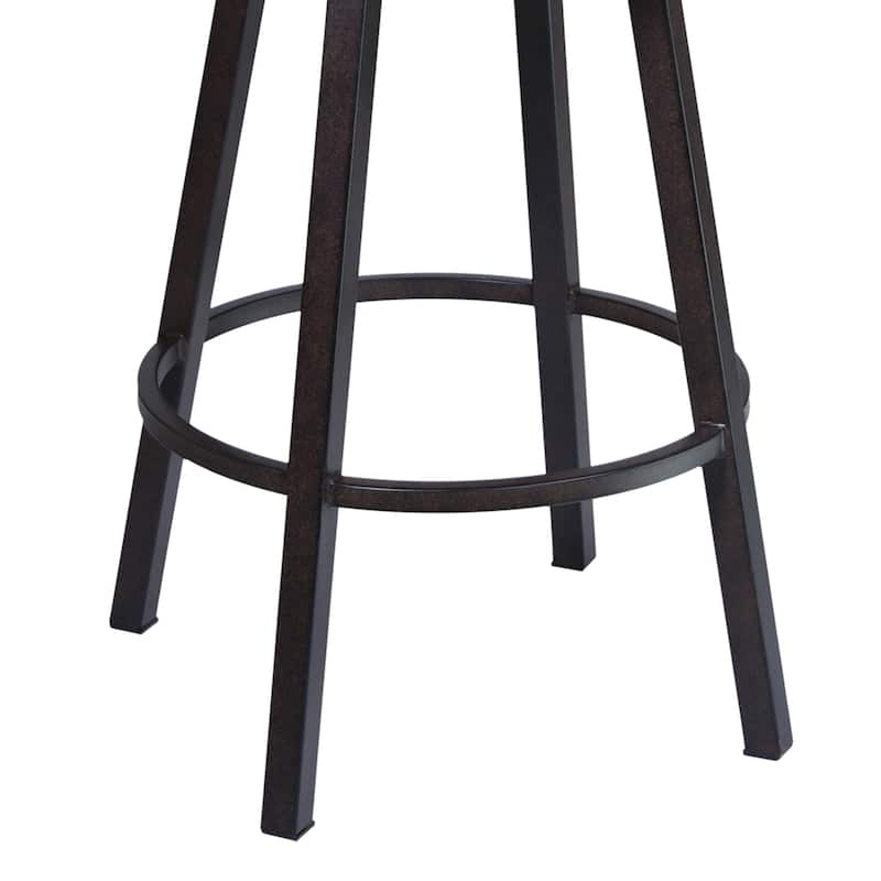 Madrid Upholstered Bar or Counter Height Swivel Barstool