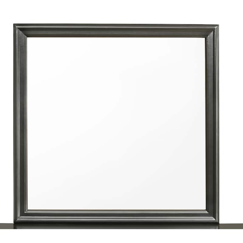 Brooklyn Modern Style Mirror Made with Wood - Grey