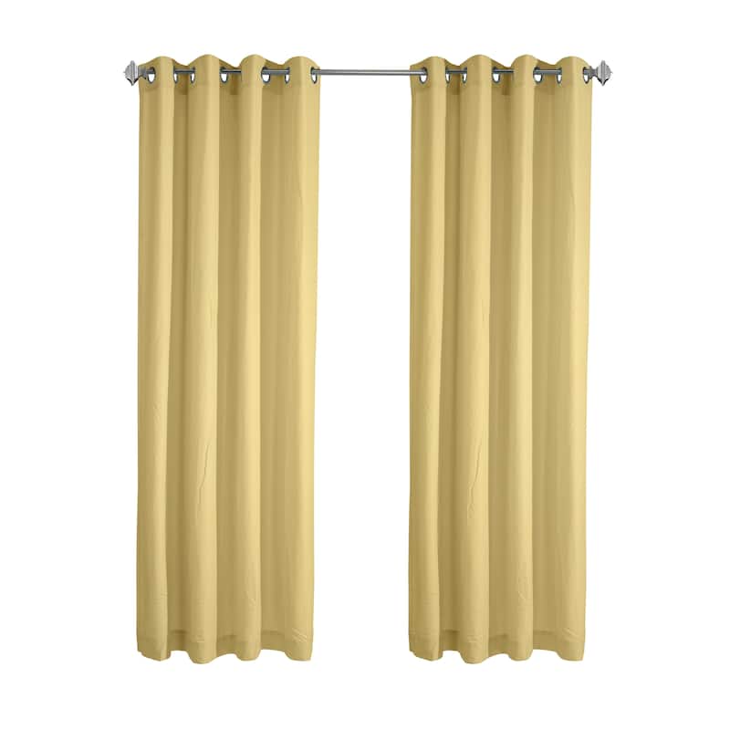 Harmony Crinkle Textured Microfiber Curtain Panel by Habitat