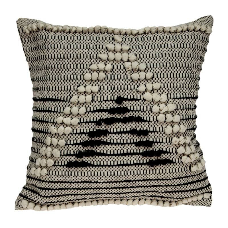 Parkland Collection Abali Transitional Black and White Pillow Cover