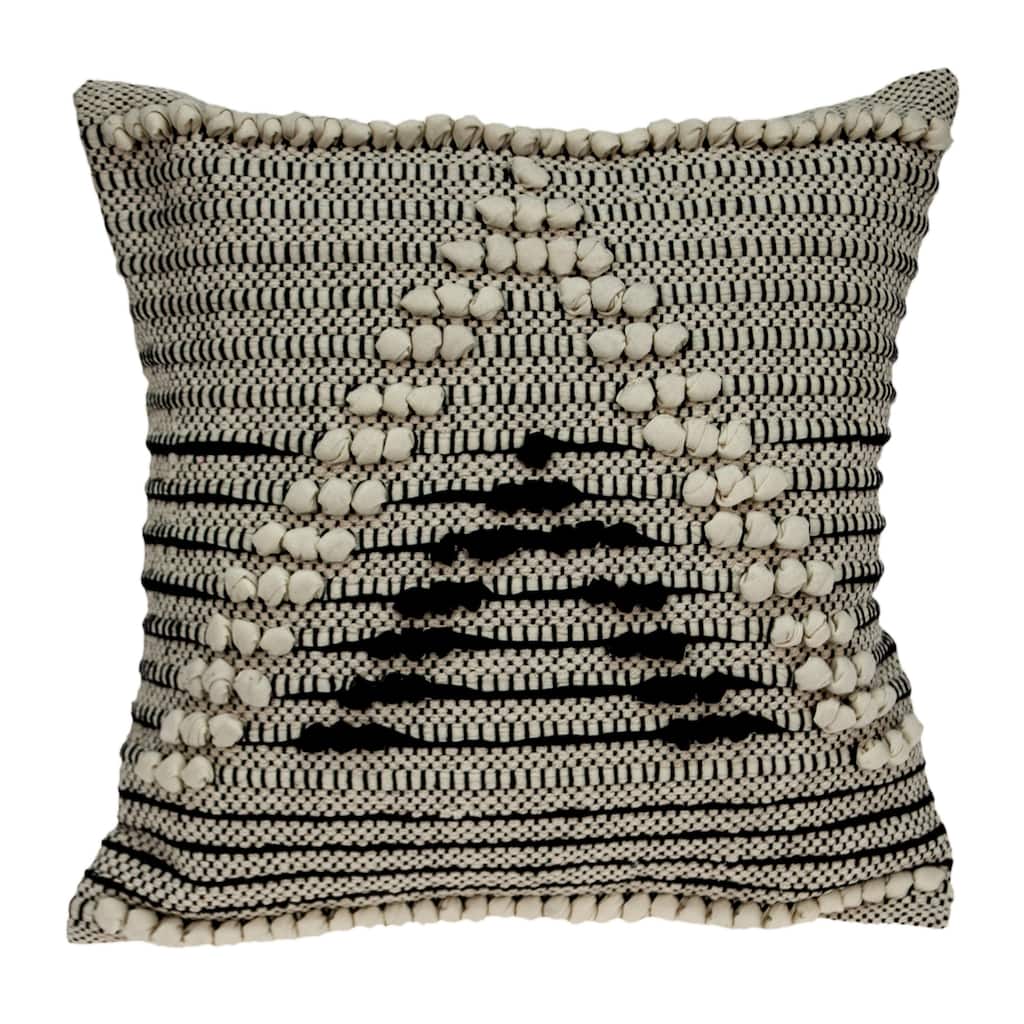 Parkland Collection Abali Transitional Black and White Pillow Cover