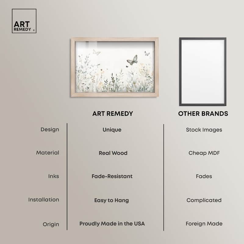 Butterfly Field Shadowbox by Art Remedy