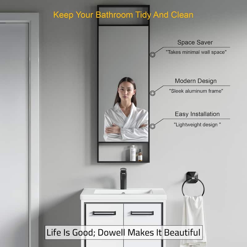 Catton Shelf Mirror - Rectangle 47" High