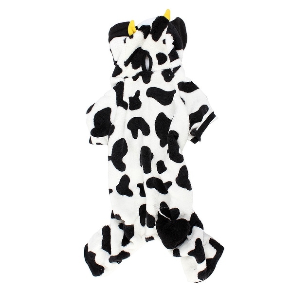 Unique Bargains Winter Warm Cow Printed Hoo Sleeved Pet Dog Unique Bargains Winter Warm Cow Printed Hoo Sleeved Pet Dog Yorkie Coat Clothes Costume Xl