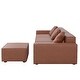 preview thumbnail 7 of 9, Vegan Leather 6-Piece Sectional Sofa