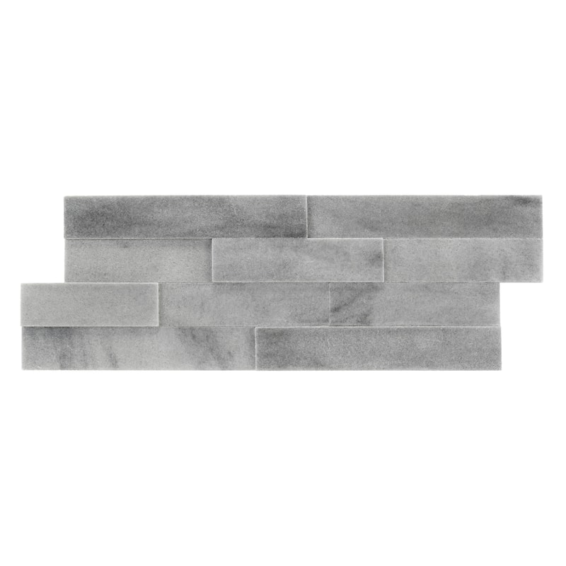 Cliffside 8 in. x 22 in Panel and 8 in. x 24 in. Corner Honed Marble Wall Tile