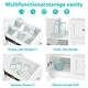 preview thumbnail 26 of 56, 30" bathroom vanity cabinet with ceramic basin, 3 drawers and adjustable shelves