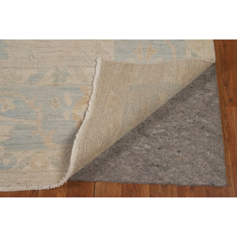 Hand Knotted Oriental 100% Wool Carpet Transitional All-Over Beige & Ivories Oushak Area Rug - 10' 0'' X 8' 0''