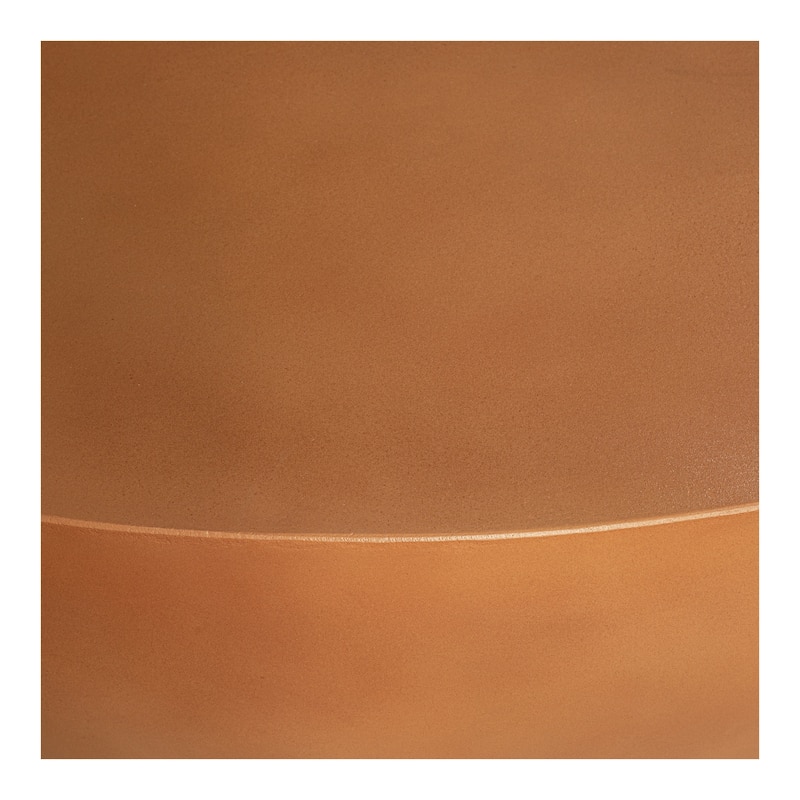Aurelle Home Ina Modern Smooth Drum Coffee Table