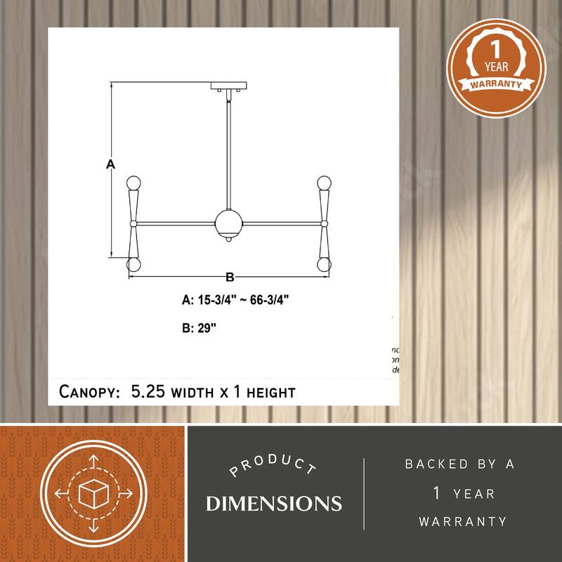 Drake Matte Black Mid-Century Modern 16 Light Chandelier Light Ceiling Fixture - 29-in W x 15.75-in H x 29-in D