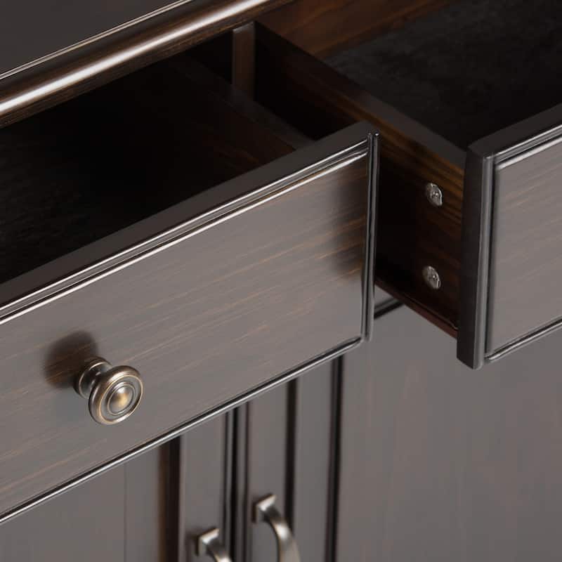 WYNDENHALL Hampshire 40" Wide Solid Wood Traditional Entryway Storage Cabinet - 40"w x 15"d x 36" h