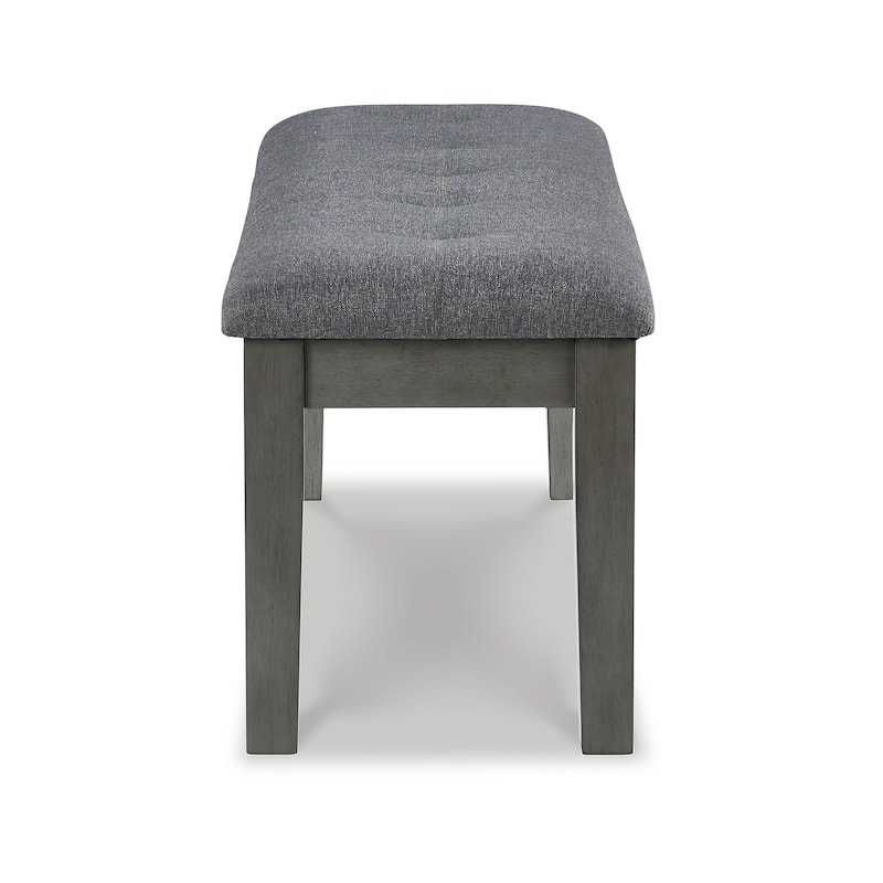 Hallanden Gray 50" Tufted Upholstered Dining Room Bench - 50"W x 17"D x 19"H